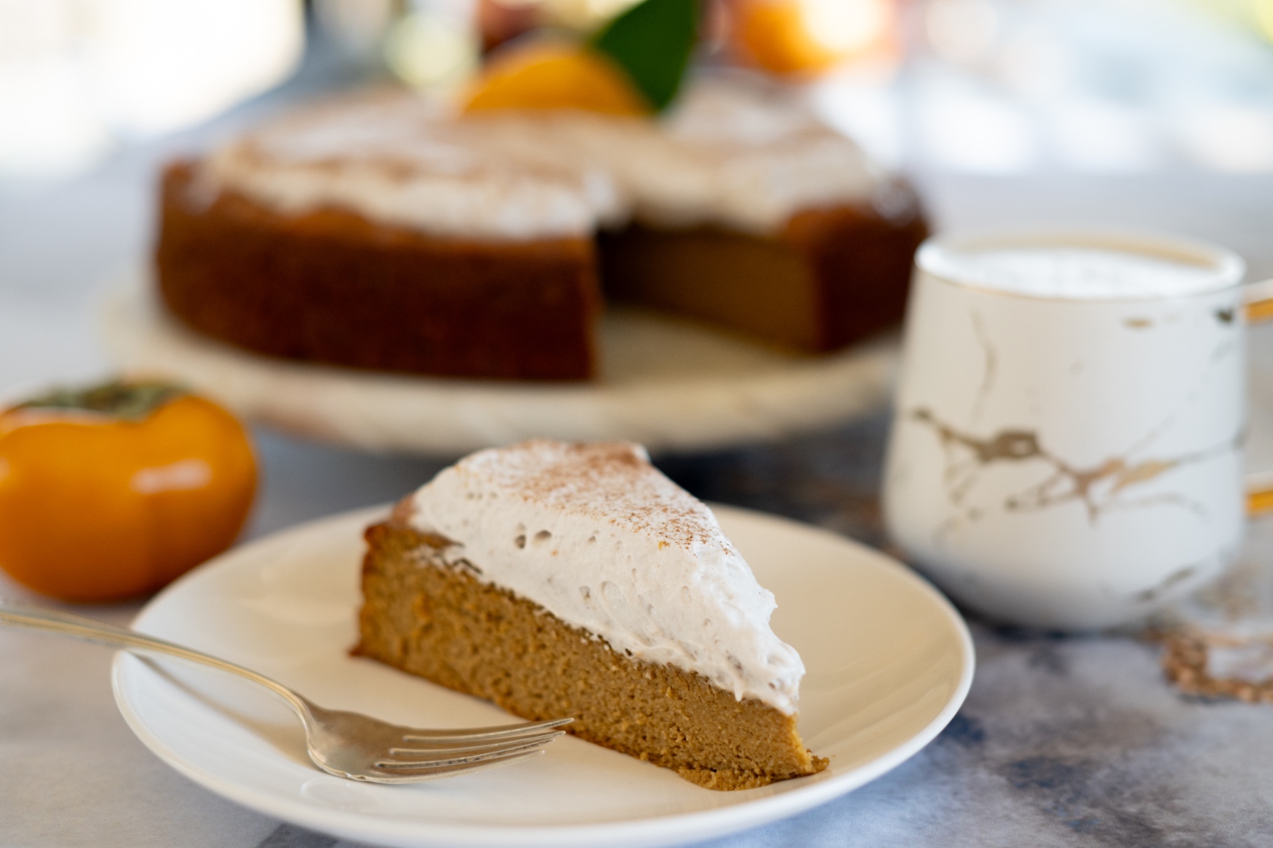 Fall Fuyu Persimmon Cake