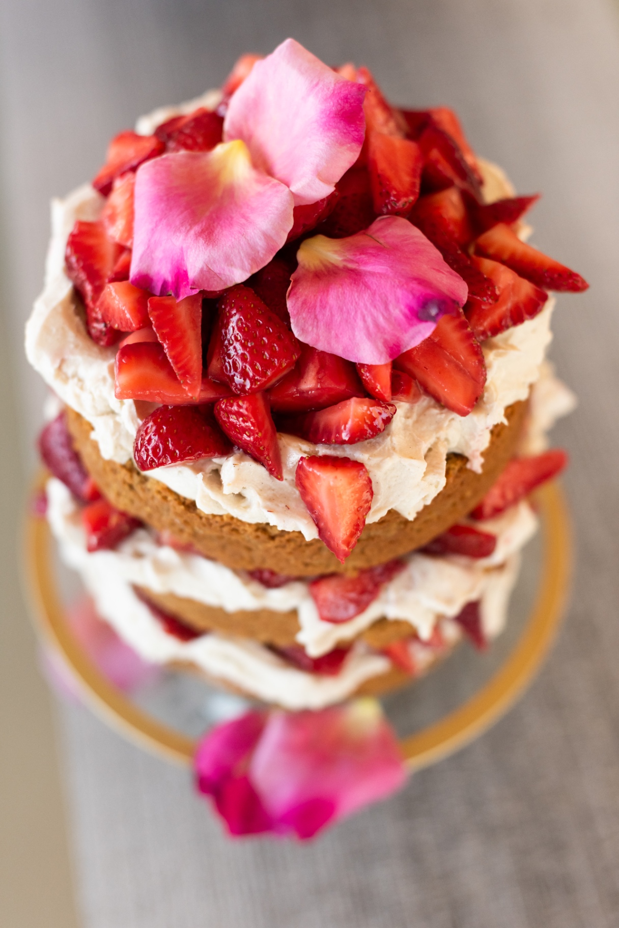 Shortcake, Cream & Rosey Strawberries